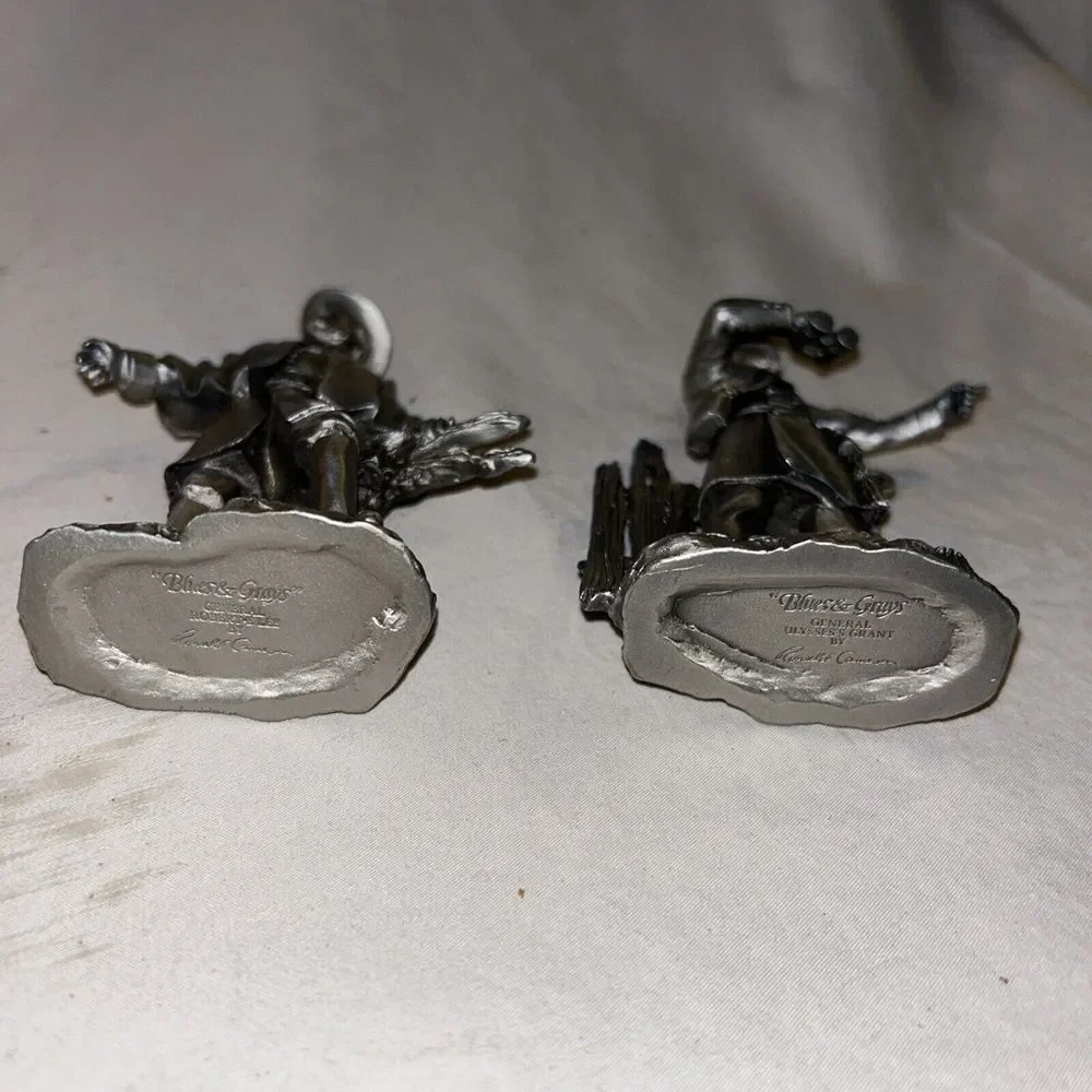 Pewter Blues And Greys Civil War Figures Robert E Lee‎ And Ulysses Grant B1